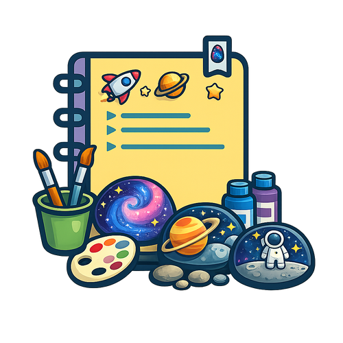 Galaxy & Space Rock Painting Guide