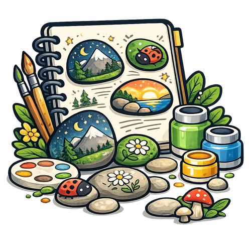 Nature-Themed Rock Painting Notes